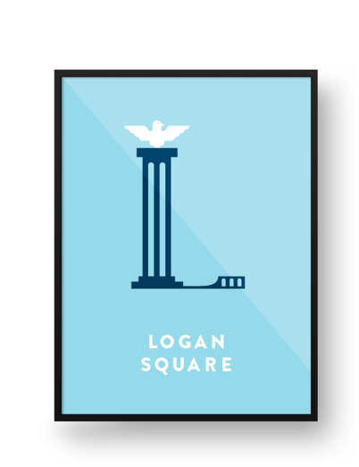 L is for Logan Square Print